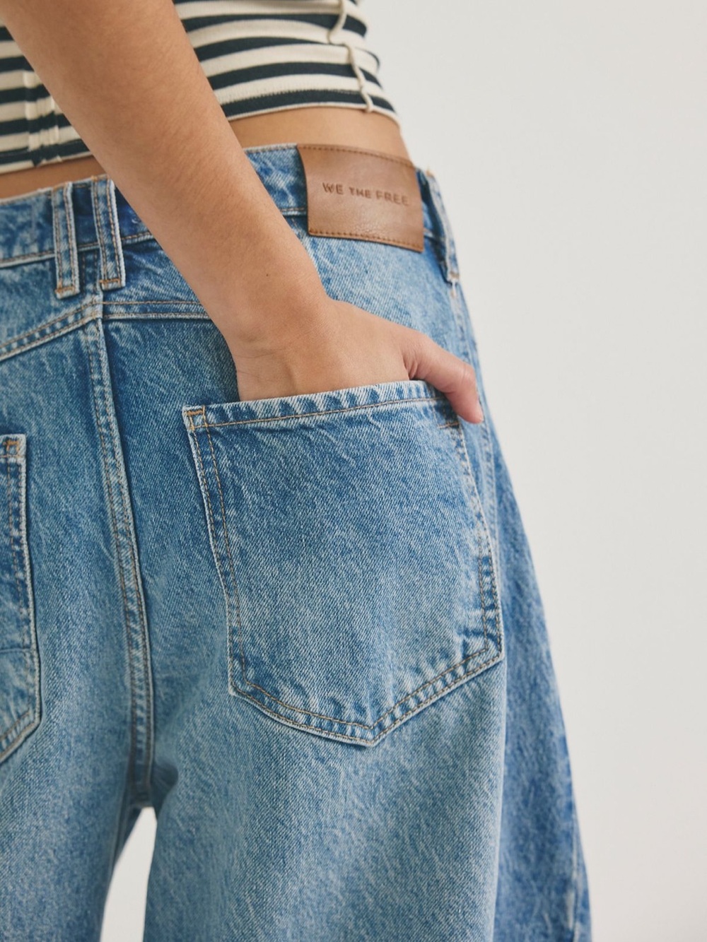Free People Good Luck Mid-Rise Barrel Jean - Picture 4 of 7